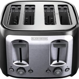 Black+Decker 4-Slice Toaster Stainless Steel